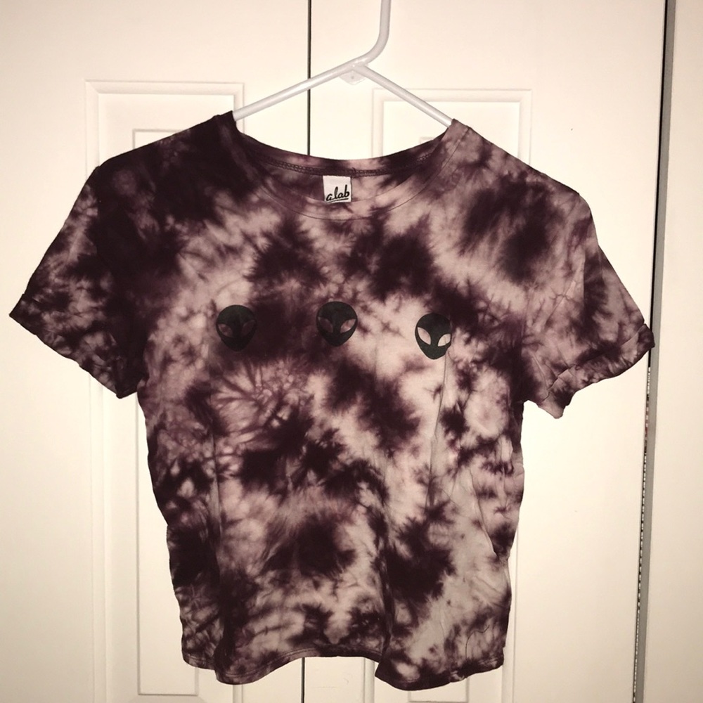 Purple Tie Dye Alien T-Shirt